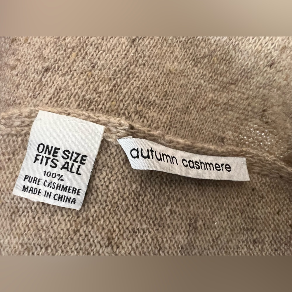 Autumn Cashmere Taupe Scarf Wrap Sz One Size - Picture 7 of 14